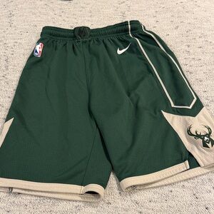 Nike Green and Cream Kids Shorts